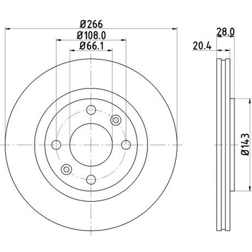 Mintex Mintex Front Brake Disc Kit MDK0057