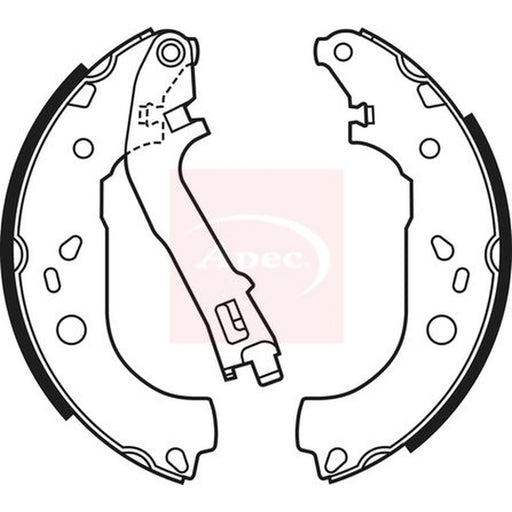 Apec Brake Shoe Set Axle Kit SHU686