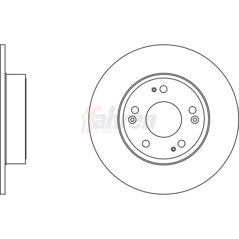 Fahren Rear Brake Solid Discs & Pads fits Honda Accord VIII 2008-2015 2.2