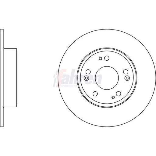 Fahren Rear Brake Solid Discs & Pads fits Honda Accord VIII 2008-2015 2.2