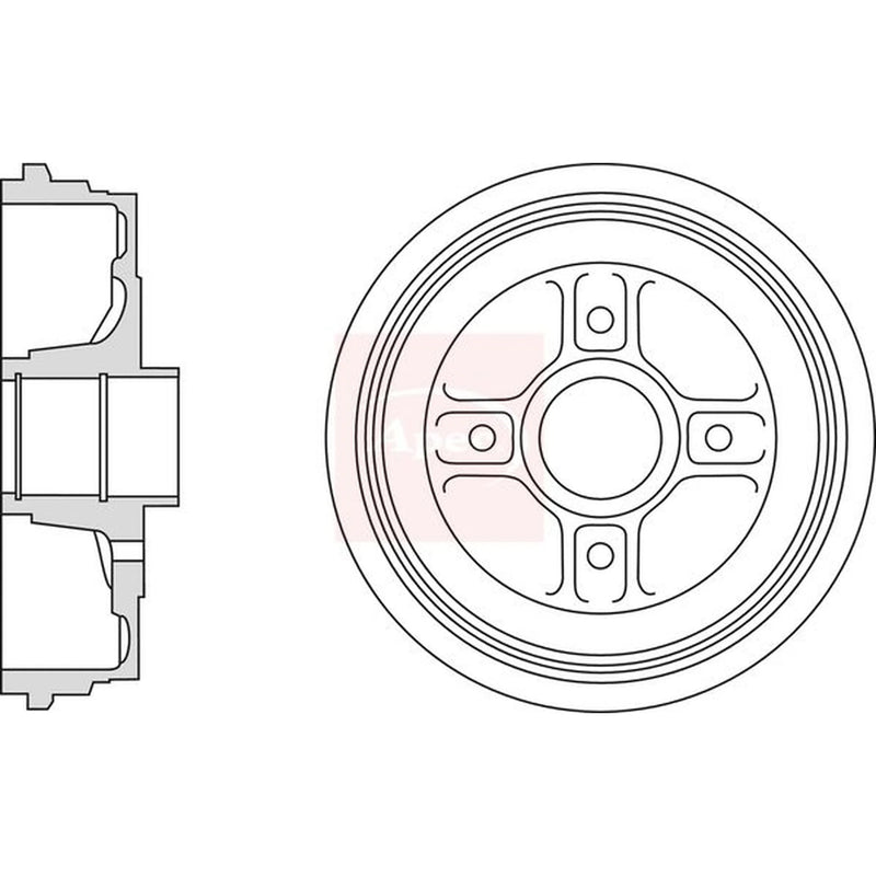 Apec Brake Drum Assembly Rear DRM9994