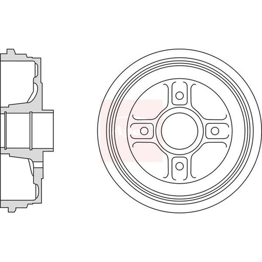 Apec Brake Drum Assembly Rear DRM9994