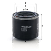 MANN-FILTER Engine Oil Filter W 815/80