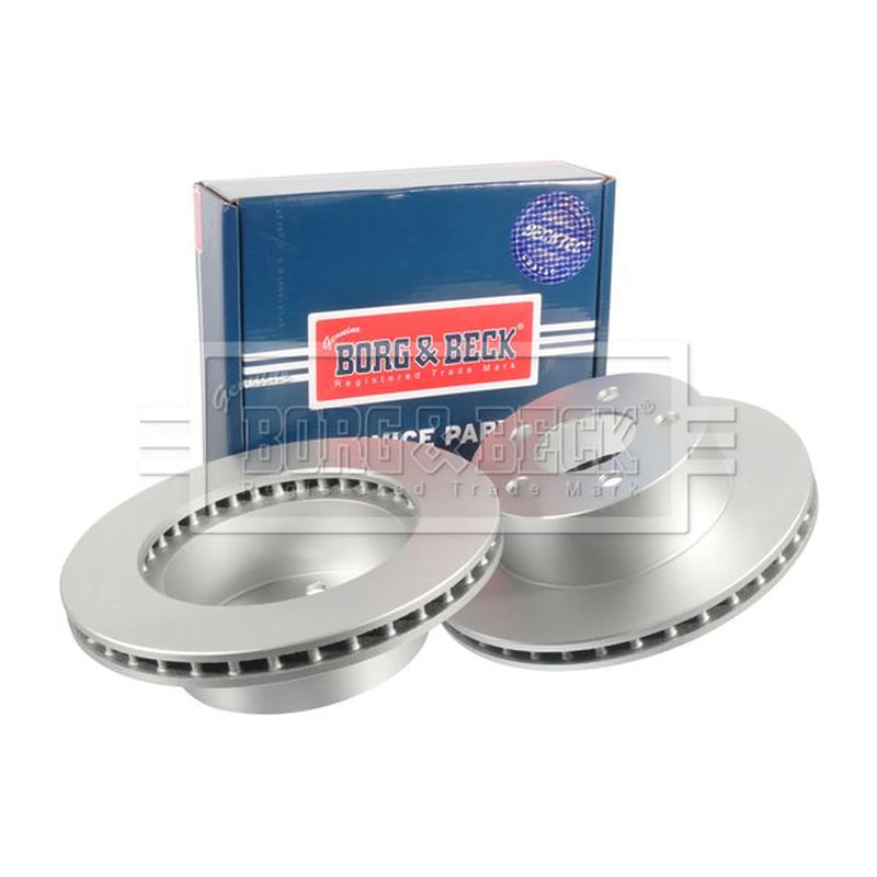 Borg & Beck 2 x Vented Front Brake Discs BBD4121-x2