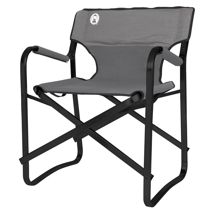 Coleman Deck Chair Grey Camping Garden Black Steel Frame Seat Caravan - Coleman - Van Life Living