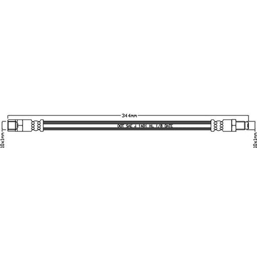 Juratek Brake Hydraulic Hose Line Right JBH1210