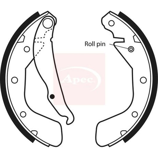 Apec Brake Shoe Set Axle Kit SHU494
