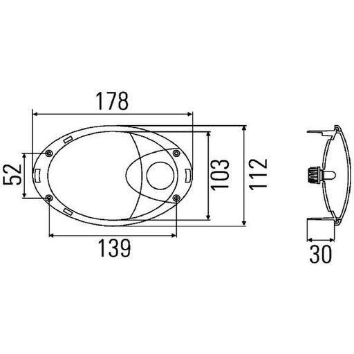 Hella Interior/Reading Lamp MG12 2JA Interior 2JA 009 294-021 E00000134095 2JA