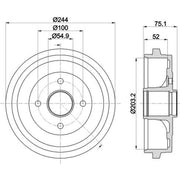 Mintex Brake Drum Assembly Rear MBD386