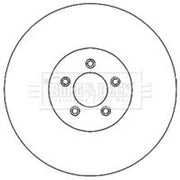 Borg & Beck 2 x Vented Front Brake Discs BBD4731-x2