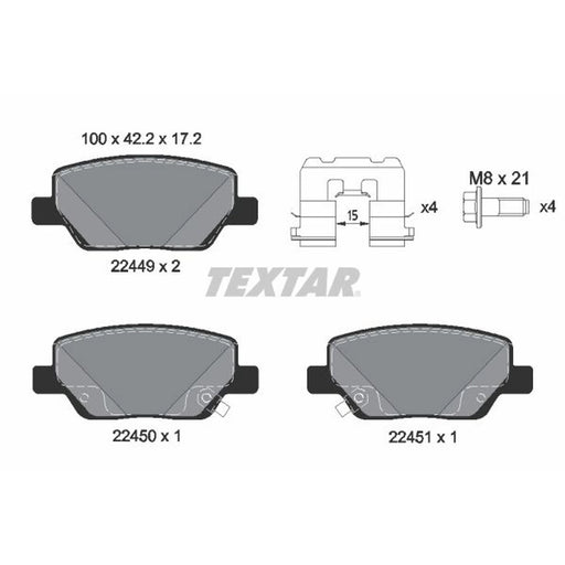 Textar Rear Brake Pad Set 2244901