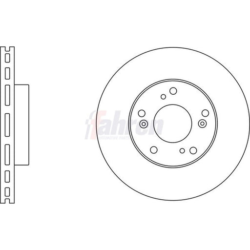 Fahren Front Brake Vented Discs & Pads fits Honda Civic VIII 2006-2012 1.3