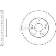 Fahren Front Brake Vented Discs & Pads fits Honda Cr-Z 2010-2013 1.5