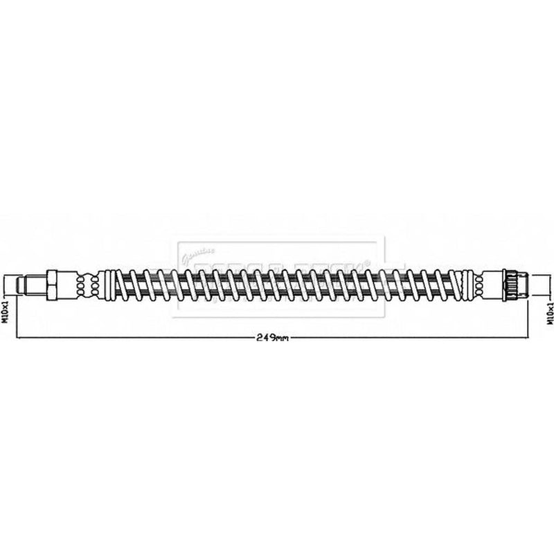 Borg & Beck Brake Hydraulic Hose Line outer BBH8480