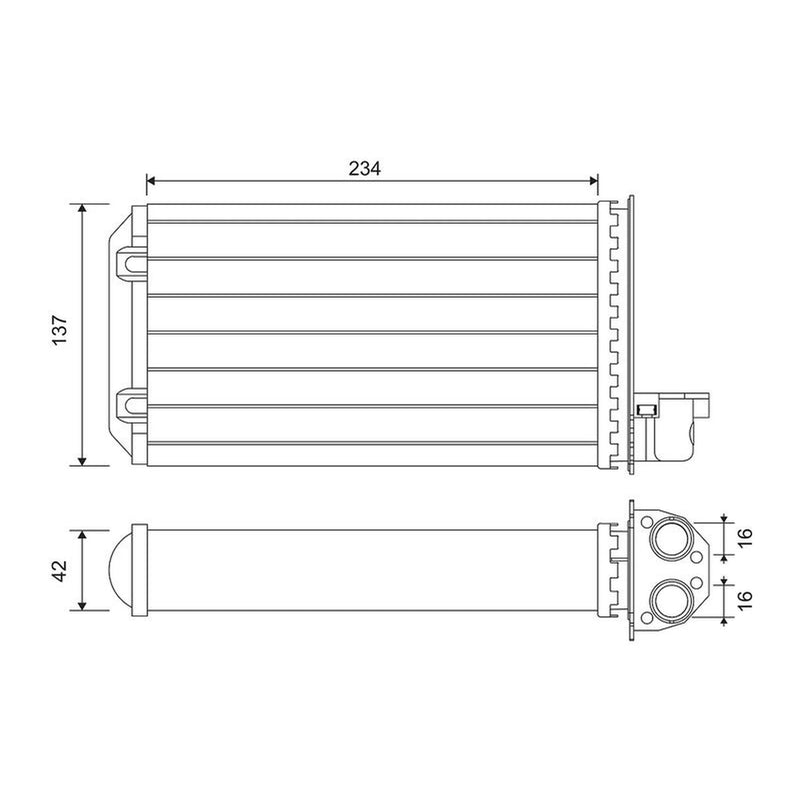 Valeo Heater Matrix Core Heat Exchanger 883965