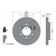 Textar 2 x Vented Front Brake Discs 92167103-x2