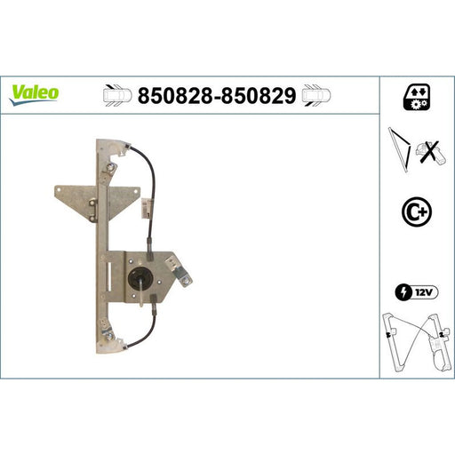 Valeo Electric Window Regulator Lifter Left Rear 850828