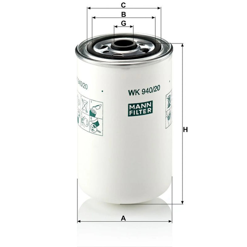 MANN-FILTER Fuel Filter Element WK 940/20