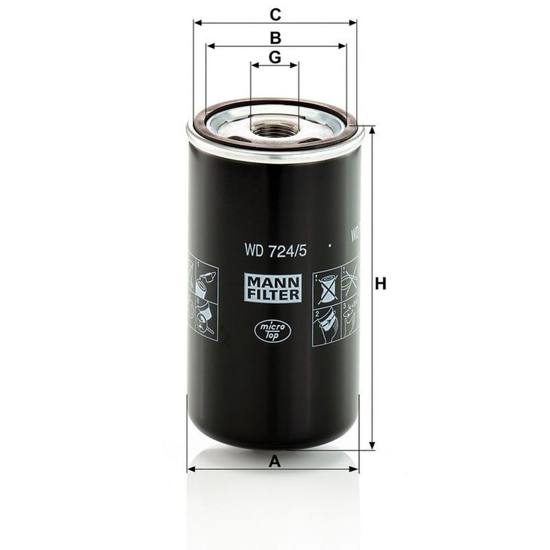 MANN-FILTER Hydraulic Oil Filter WD 724/5