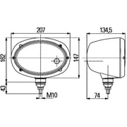 Hella Headlight Headlamp H4 Right 1AB 996 157-131