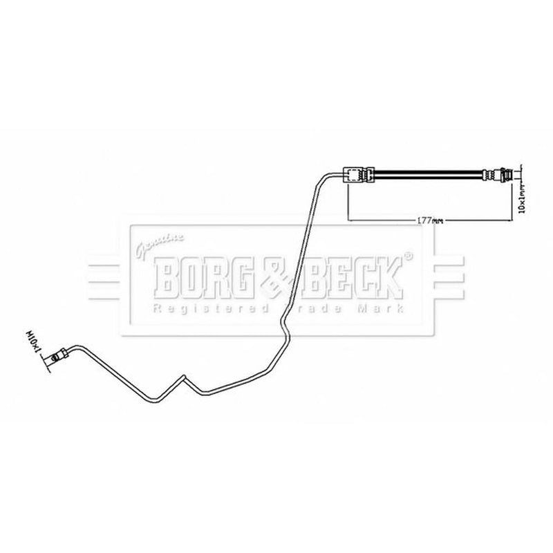 Borg & Beck Brake Hydraulic Hose Line inner BBH8817