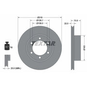 Textar 2 x Vented Front Brake Discs 92093300-x2