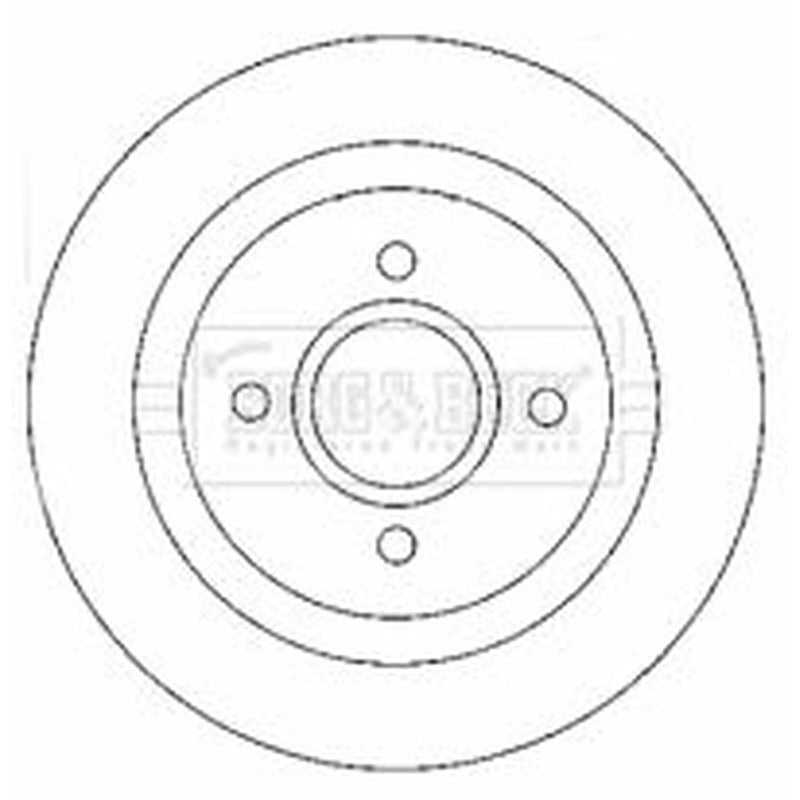 Borg & Beck 2 x Solid Rear Brake Discs BBD4421-x2