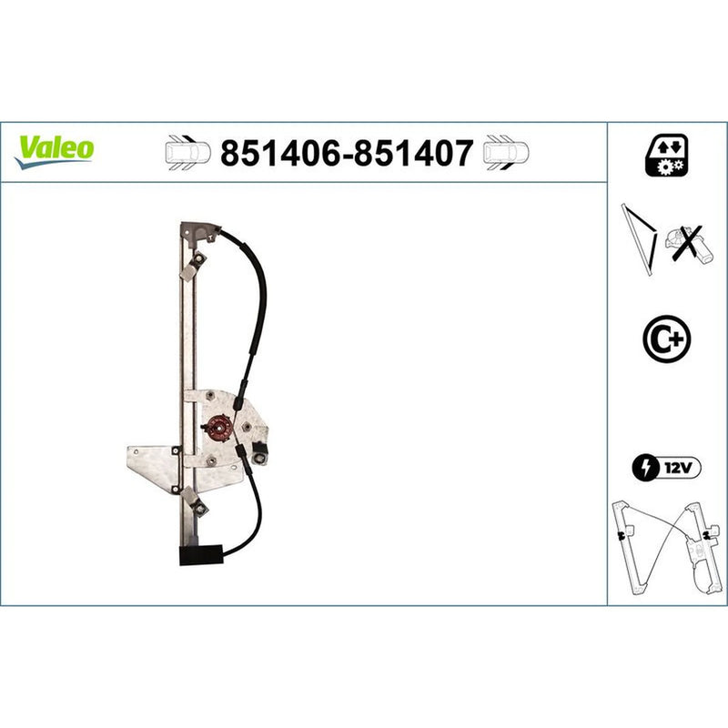 Valeo Electric Window Regulator Lifter Left Front 851406