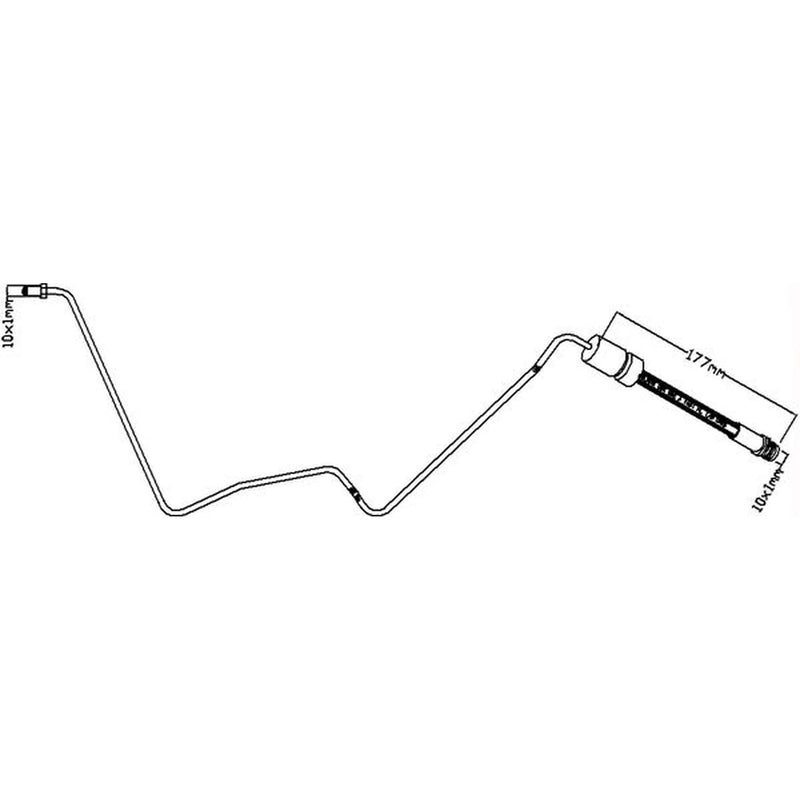 Juratek Brake Hydraulic Hose Line inner JBH1174L