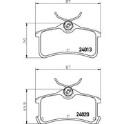 Mintex Rear Brake Pad Set MDB2707