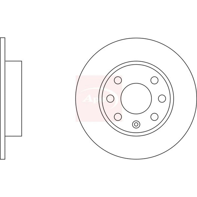 Apec 2 x Solid Front Brake Discs DSK159-x2