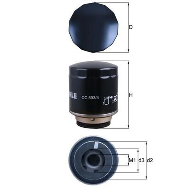 Mahle Engine Oil Filter OC 593/4