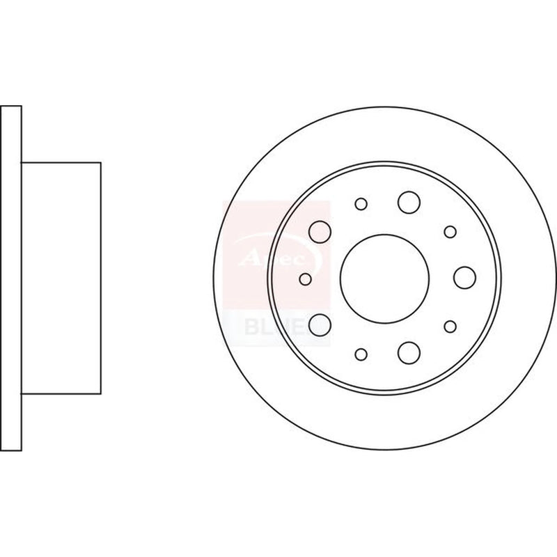 Apec 2 x Solid Rear Brake Discs SDK6566-x2