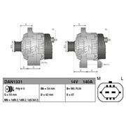 Denso Car Alternator 12V fits Opel Astra J 2012-2018 1.6