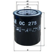 Mahle Engine Oil Filter OC 275