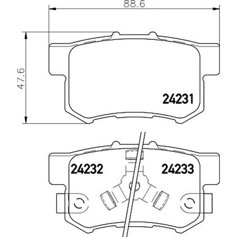 Mintex Rear Brake Pad Set MDB2710