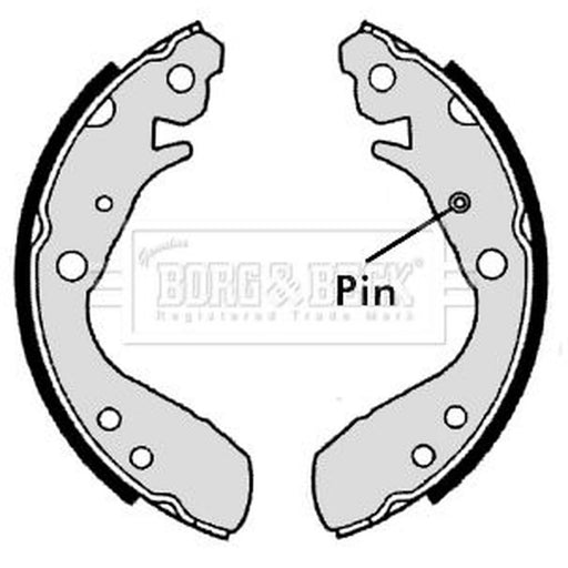 Borg & Beck Brake Shoe Set Axle Kit BBS6353