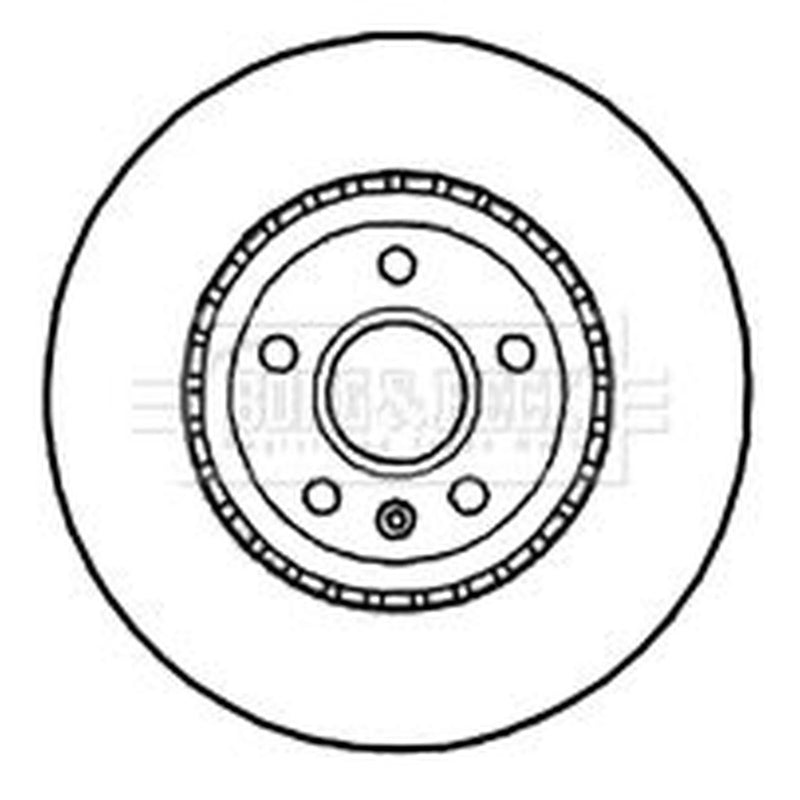 Borg & Beck 2 x Vented Front Brake Discs BBD5843S-x2