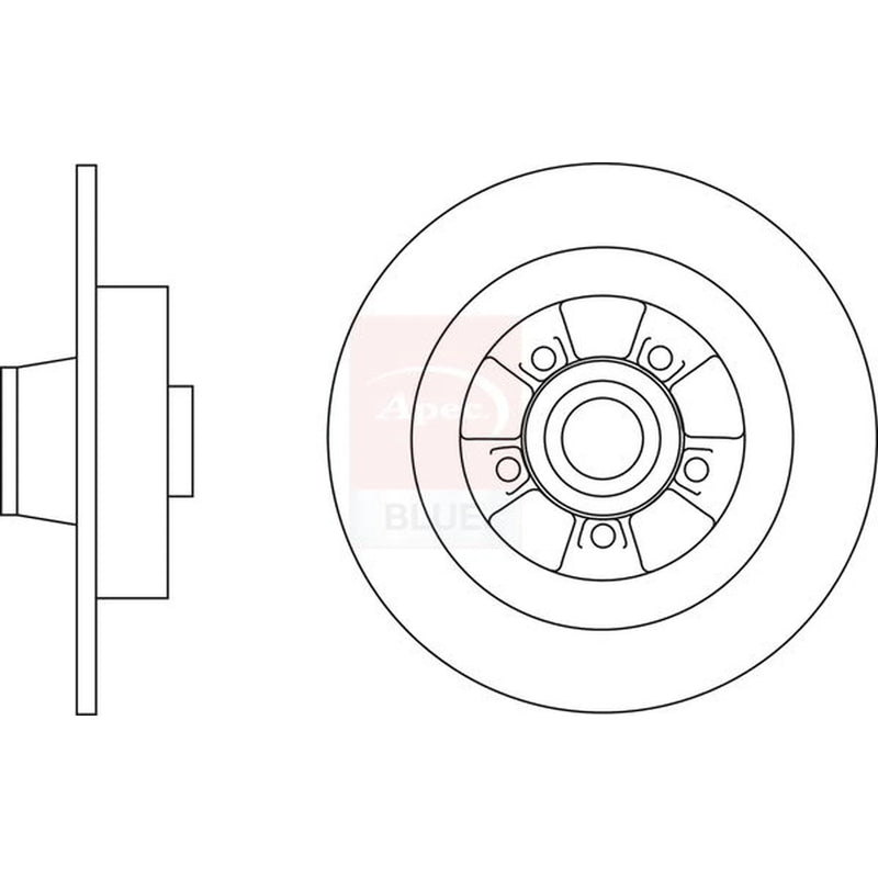 Apec 2 x Solid Rear Brake Discs SDK6835-x2