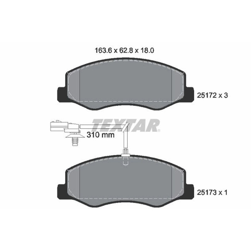 Textar Rear Brake Pad Set 2517201