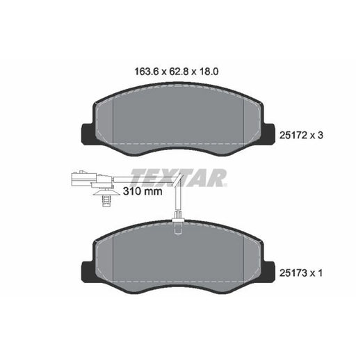 Textar Rear Brake Pad Set 2517201