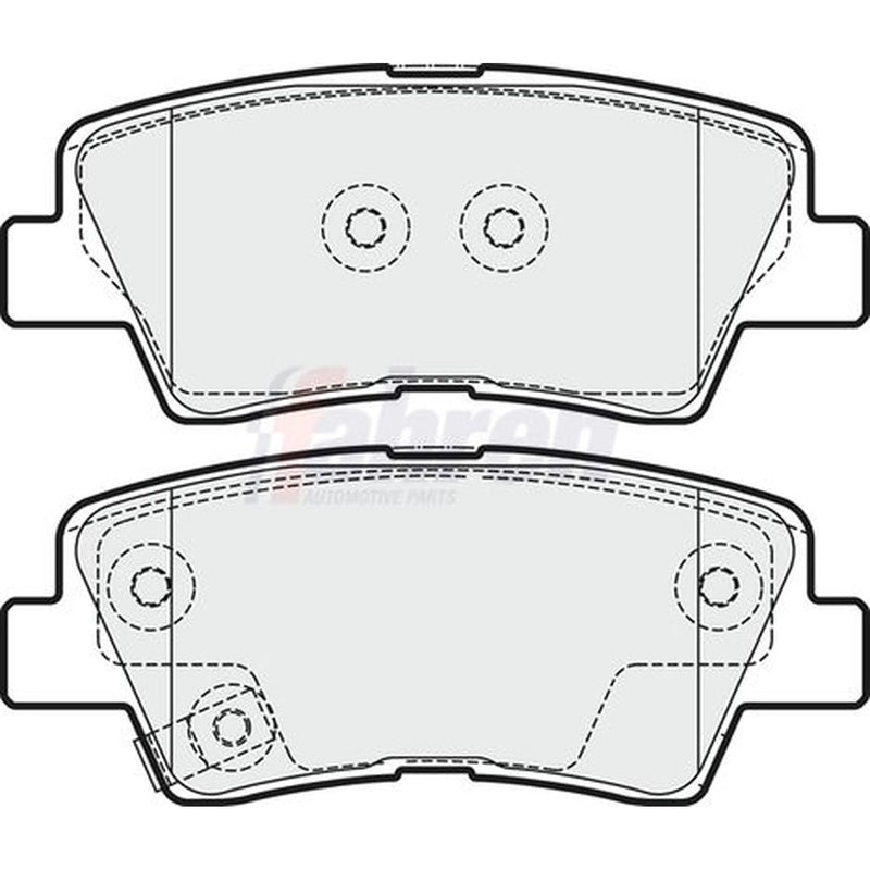 Fahren Rear Brake Pad Set fits Hyundai Accent IV 2010-2018 1.4 1.6