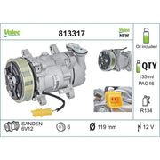 Valeo Air Conditioning Compressor 813317
