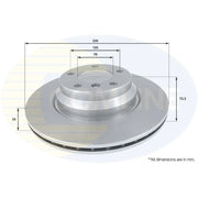Comline 2 x Vented Front Brake Discs ADC1736V-x2