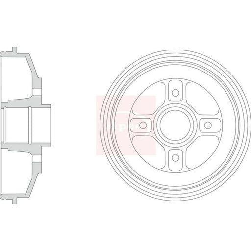 Apec Brake Drum Assembly Rear DRM9205