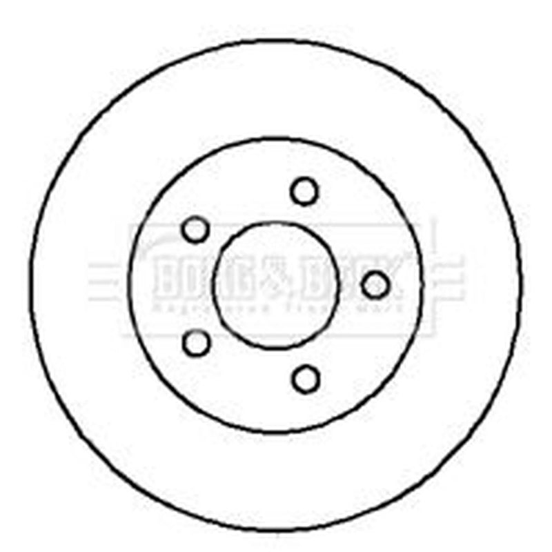 Borg & Beck 2 x Vented Front Brake Discs BBD4121-x2