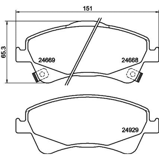Mintex Front Brake Pad Set MDB3053