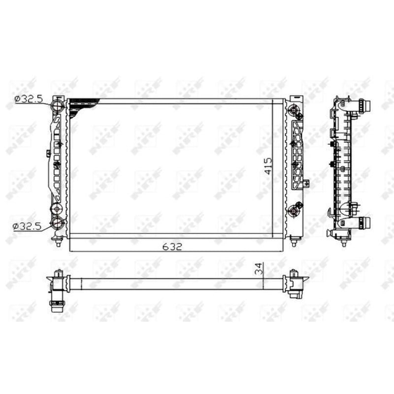 NRF Engine Radiator 529504A