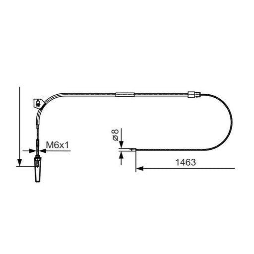 Bosch Handbrake Cable Front 1 987 482 130
