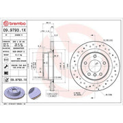 Brembo Xtra 2 x Perforated/Vented Rear Brake Discs 09.9793.1X-x2